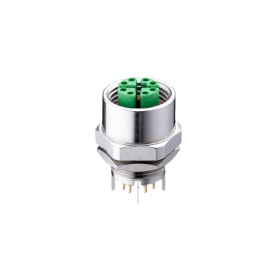 M12 chassisdeel vrouwelijk X-code Ethernet